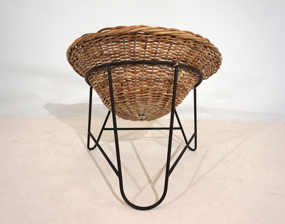 Image 1 of Set of 2 wicker pod chairs from the 60s