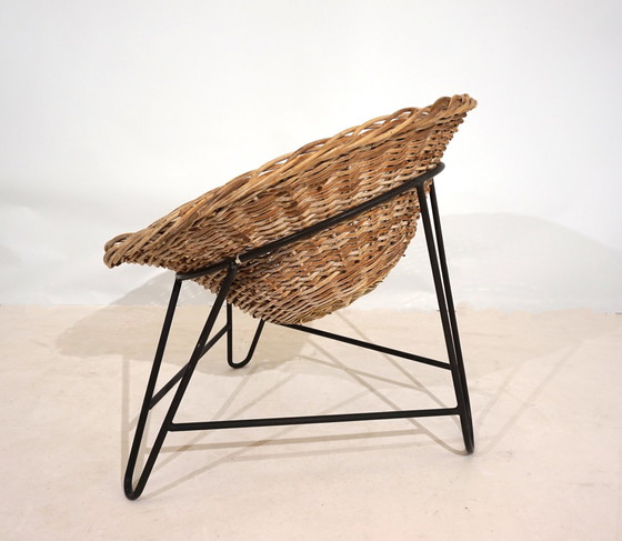 Image 1 of Set of 2 wicker pod chairs from the 60s