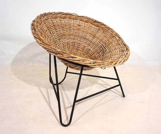 Image 1 of Set of 2 wicker pod chairs from the 60s