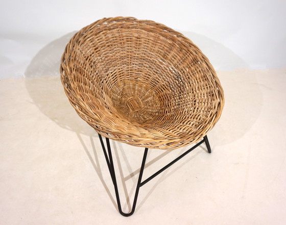 Image 1 of Set of 2 wicker pod chairs from the 60s