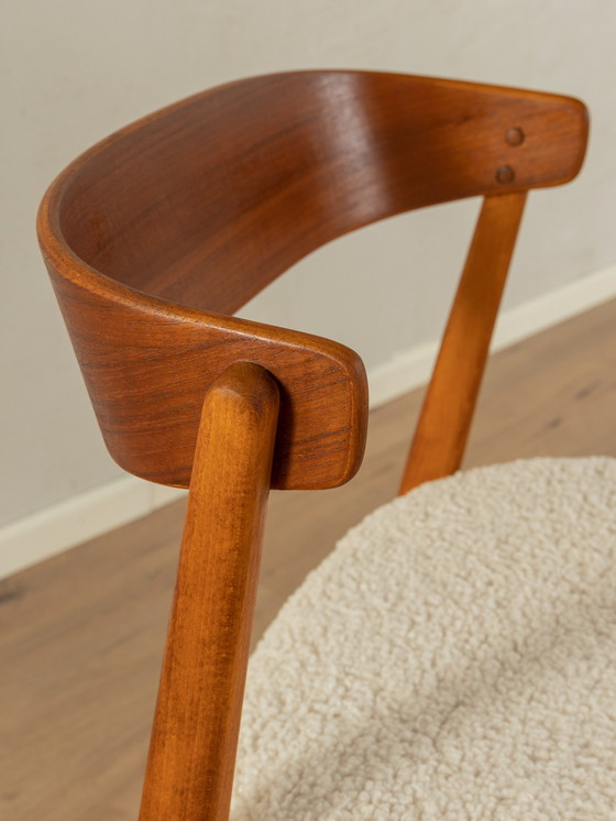 Image 1 of 4x vintage dining chairs in teddy fabric