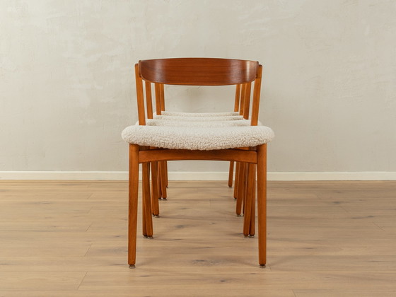 Image 1 of 4x vintage dining chairs in teddy fabric