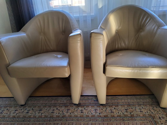 Image 1 of 2 Leolux Carabita armchairs.