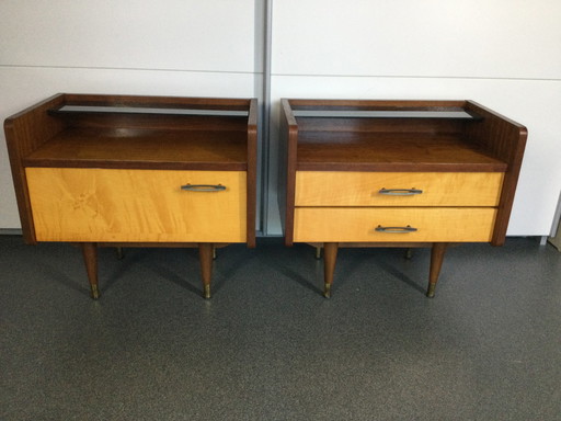 2x vintage bedside table