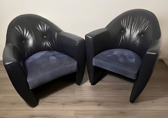 Image 1 of 2 x Leolux Shaman armchairs