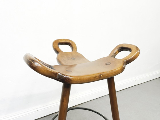 Image 1 of 4x Tabouret de bar modèle "Marbella" de Sergio Rodrigues