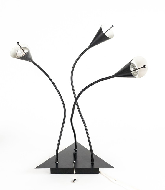 Image 1 of Hala Zeist - Ceiling lamp - 3 flexible arms - halogen - post modern - 80's