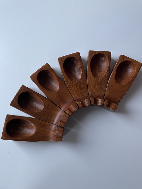 Image 1 of Italma Wood Art schaal designed by Jean Gillon