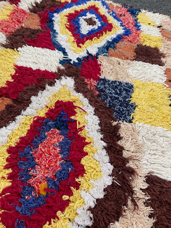 Image 1 of Tappeto marocchino vintage colorato fatto a mano