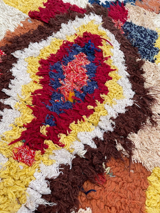 Image 1 of Tappeto marocchino vintage colorato fatto a mano