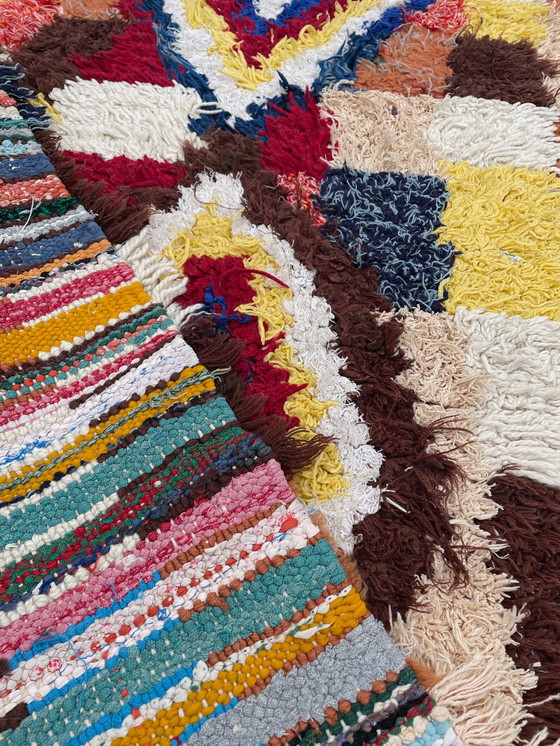 Image 1 of Tappeto marocchino vintage colorato fatto a mano