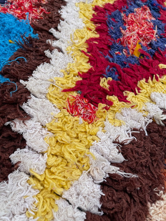 Image 1 of Tappeto marocchino vintage colorato fatto a mano