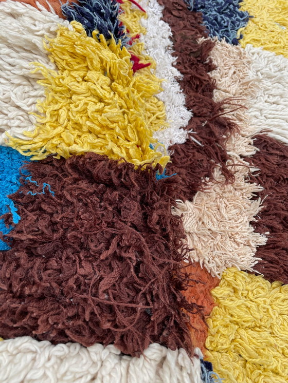 Image 1 of Tappeto marocchino vintage colorato fatto a mano