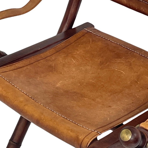 Image 1 of Officer’s chair - wood and leather upholstery - 