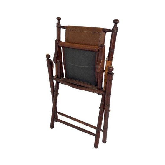 Image 1 of Officer’s chair - wood and leather upholstery - 