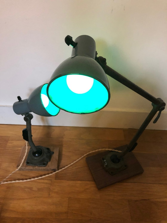 Image 1 of 2x Kandem Marianne Brandt Bauhaus table/wall lamps