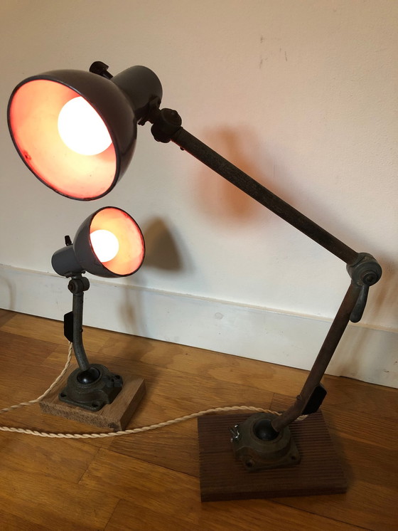 Image 1 of 2x Kandem Marianne Brandt Bauhaus table/wall lamps