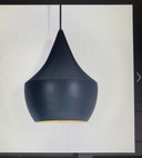 2 x Tom Dixon beat shade fat pendant lamp