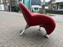 Leolux Papageno Armchair red leather Chair