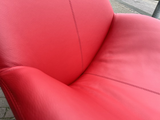 Image 1 of Leolux Papageno Armchair red leather Chair