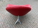 Leolux Papageno Armchair red leather Chair