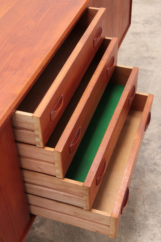 Image 1 of Solid Teak sideboard from Clausen & Son sideboard Denmark 1960