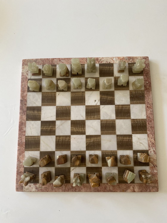 Image 1 of Onyx marble chessboard