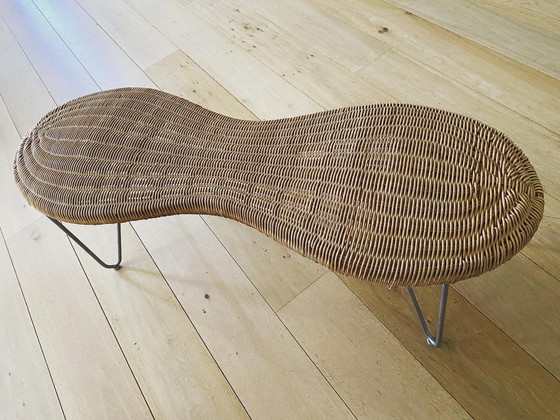 Image 1 of Vintage IKEA - 'Peanut' bench - rattan 