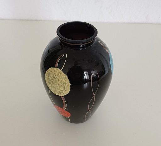 Vase Arnstadt en verre d'art Veb