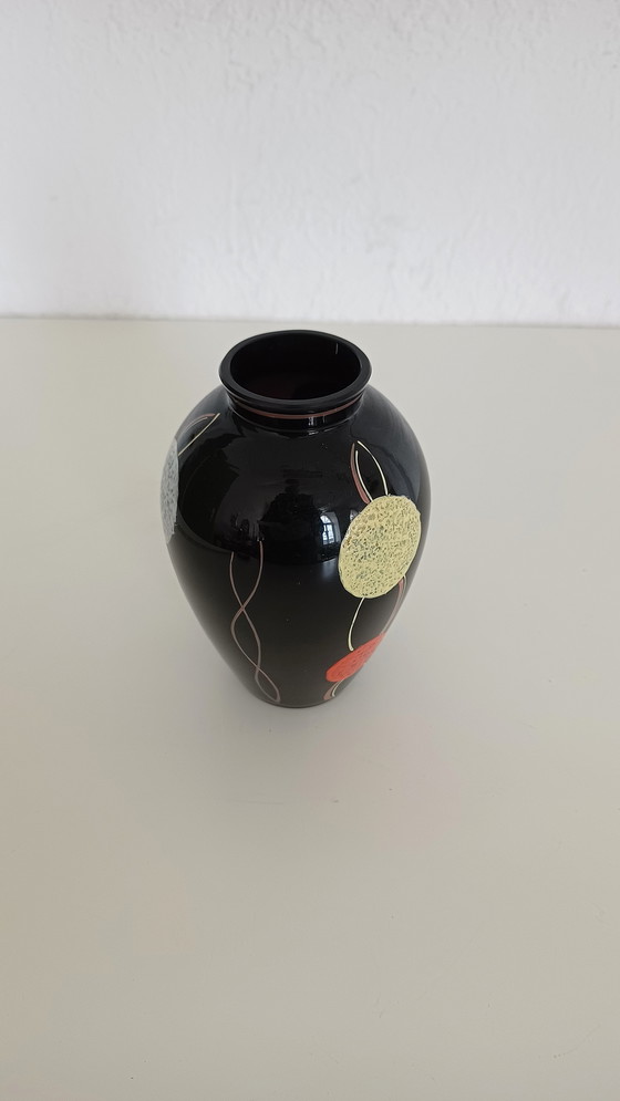 Image 1 of Vase Arnstadt en verre d'art Veb