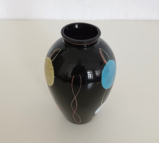 Image 1 of Vase Arnstadt en verre d'art Veb