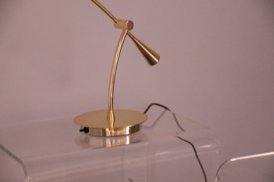 Image 1 of 2x desk or table lamps in brass by Massive - Belgium - 1980's