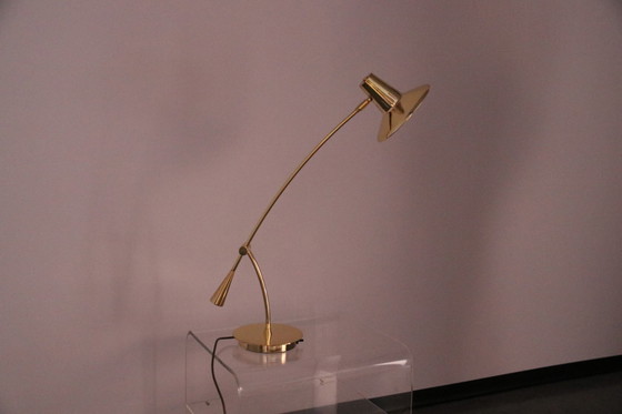 Image 1 of 2x desk or table lamps in brass by Massive - Belgium - 1980's