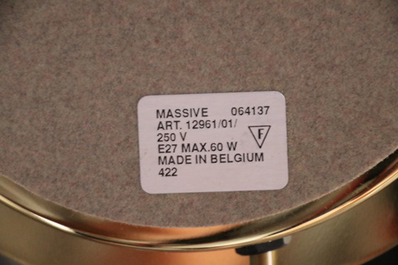 Image 1 of 2x lampes de bureau ou de table en laiton par Massive - Belgique - 1980's