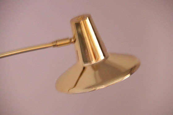 Image 1 of 2x desk or table lamps in brass by Massive - Belgium - 1980's