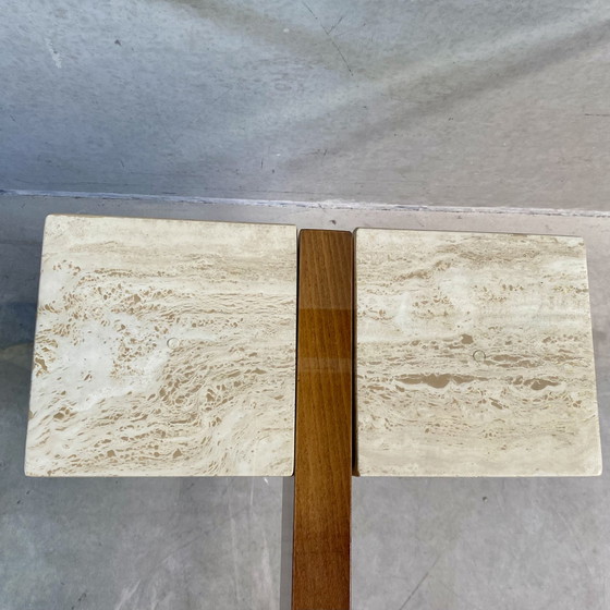 Image 1 of Top Artedi Travertin Dining Table With Glass