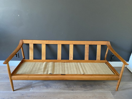 Image 1 of Wilhelm Knoll Anitmott sofa/sofa in cherry wood 1960s