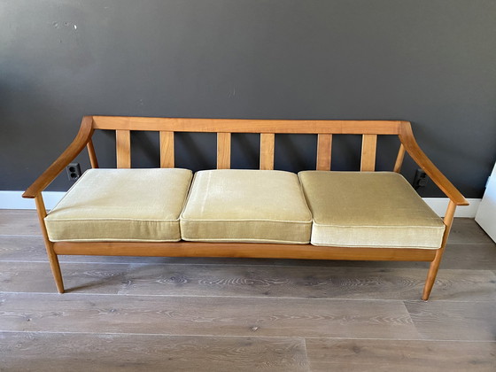 Image 1 of Wilhelm Knoll Anitmott sofa/sofa in cherry wood 1960s