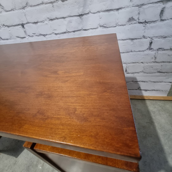 Image 1 of Small Teak Hairpin Writing Desk by Tijsseling from Tijsseling Nijkerk, 1950s