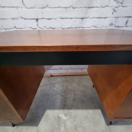 Image 1 of Small Teak Hairpin Writing Desk by Tijsseling from Tijsseling Nijkerk, 1950s