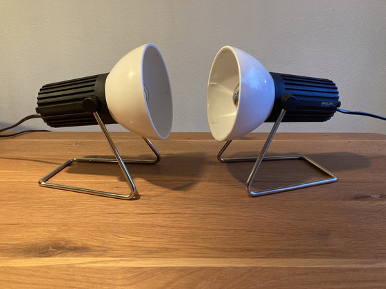 Image 1 of 2x Philips vintage table lamp