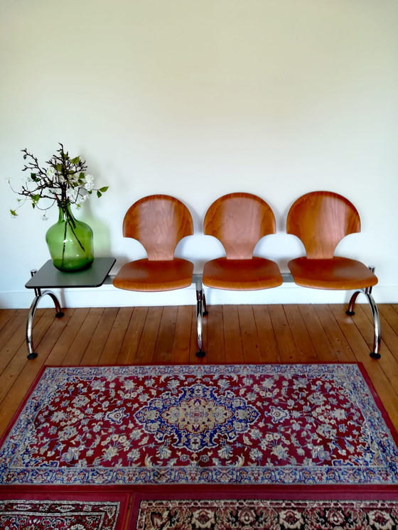 Image 1 of Vintage Waiting Room Bench