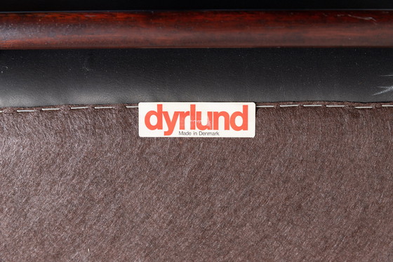 Image 1 of 6x Dyrlund black leather armchairs