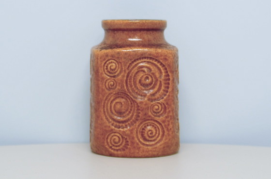 Image 1 of brown fossil West Germany vase