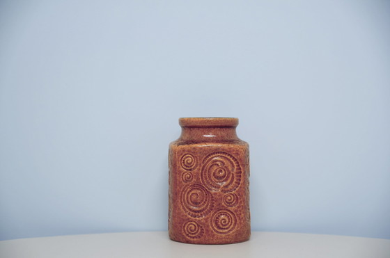 Image 1 of brown fossil West Germany vase