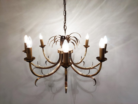 Image 1 of Lustre vintage en laiton avec ananas