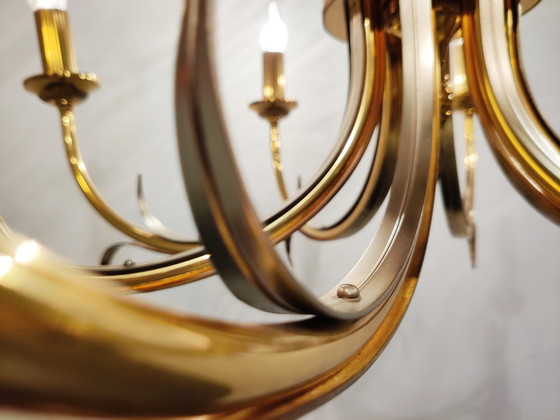 Image 1 of Lustre vintage en laiton avec ananas