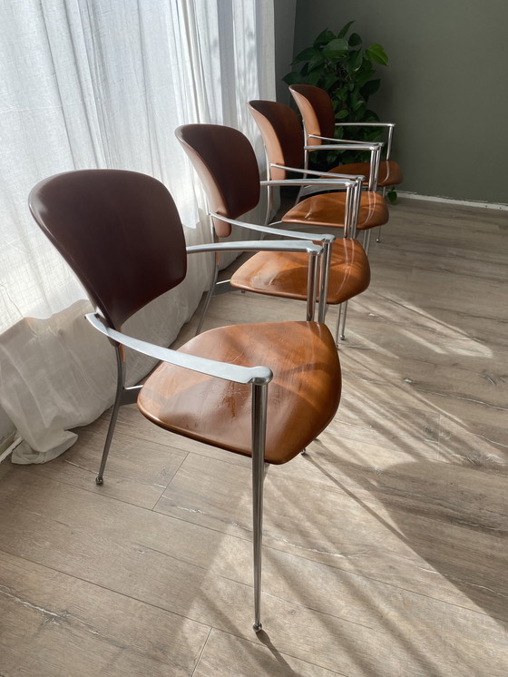 Image 1 of 4x Andreu World tripod dining room chairs