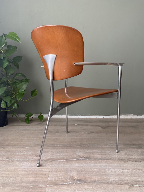 Image 1 of 4x Andreu World tripod dining room chairs