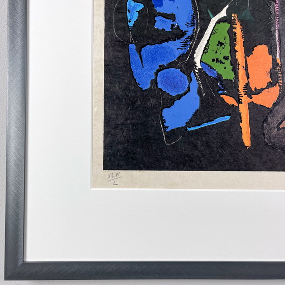 Image 1 of André Lanskoy – Abstract composition, lithograph on Arches paper ca. 1965 – framed, museumglass